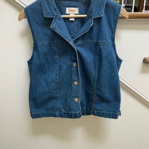 Soft and lightweight denim vest from Talbots.